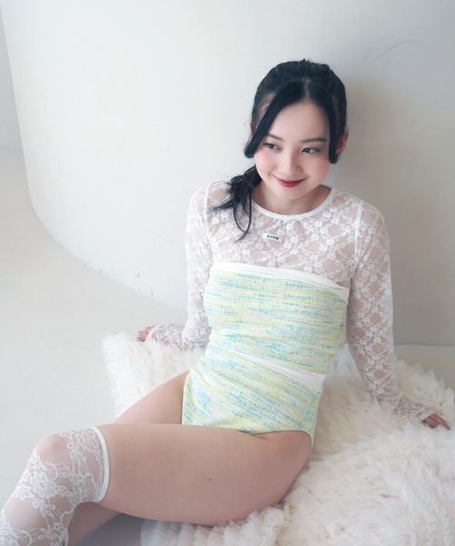 【zoe】激レア eimy istoire ワンピース 水着 バックリボンツイードワンピース（水着）｜eimy istoire