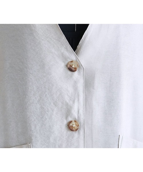 reca（レカ）の「シアードルマンジャケット（ノーカラージャケット・レディース・ブラック/ベージュ・FREE）」の20枚目の写真