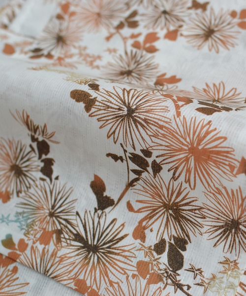 utatane（ウタタネ）の「キッズ浴衣3点セット ひよこ商店 きなりに琥珀色の連なる小菊（浴衣・キッズ・オレンジ・100cm/110cm/120cm/130cm）」の11枚目の写真
