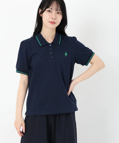 tシャツ スティッチカノコ＿ＳＦクローバー刺繍ポロシャツ　Tシャツ・カットソー レディース セール】スティッチカノコ＿SFクローバー刺繍ポロシャツ T