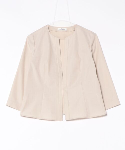 NEWYORKER(ニューヨーカー)の「【ウォッシャブル】リネンライクストレッチ ノーカラーブラウス(シャツ/ブラウス・レディース・ネイビー/グレイッシュベージュ・9号/11号)」の16枚目の写真