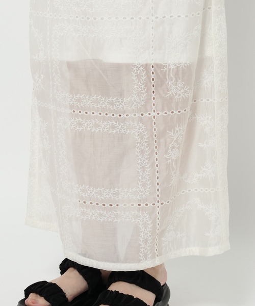 mysty woman（ミスティウーマン）の「パッチワークナロースカート 571302（スカート・レディース・オフホワイト/ブラック・FREE）」の19枚目の写真