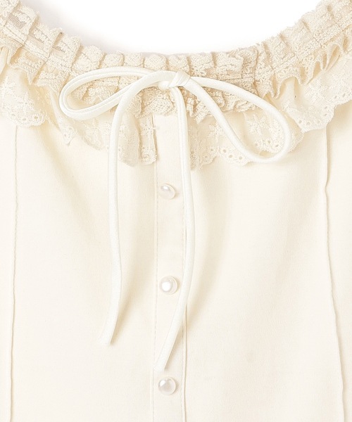 M DOLLY(エムドリー)の「lace ribbon halter neck tops/レースリボンホルターネックトップス(その他トップス・レディース・ブラック/アイボリー・S/M)」の8枚目の写真