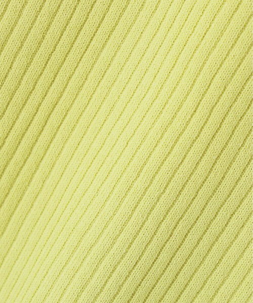 N.（N. Natural Beauty Basic）（エヌエヌナチュラルビューティーベーシック）の「ノースリーブカイキンリブニット（ポロシャツ・レディース・ダークブラウン/ライム/オフホワイト・MEDIUM）」の7枚目の写真