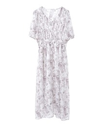 SOFFITTO | 花柄シフォンフロントピンタックワンピース(取り扱い店舗限定)(ワンピース)