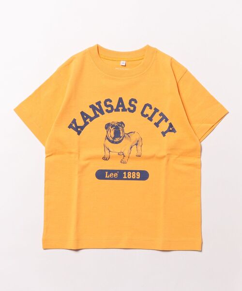 Lee（リー）の「Lee/リー【110-150cm】キッズ ブルドッグプリントTシャツ【アウトレット店舗・WEB限定】キッズTシャツ/キッズ半袖Tシャツ/夏（Tシャツ/カットソー・キッズ・ミント/オレンジ・120/130/110）」の7枚目の写真