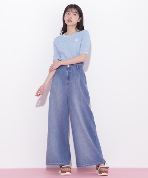 JILL by JILL STUART(ジルバイジルスチュアート)の「◇タックワイドライトデニムパンツ(デニムパンツ・レディース・ブルー系その他/ブルー・SMALL/MEDIUM)」の22枚目の写真