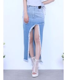 EATME | カットオフスリットデニムスカート(デニムスカート)