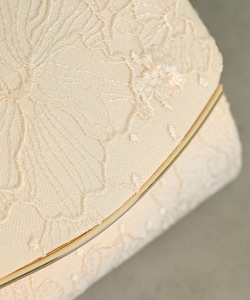 Kana（カナ）の「スパンコールレース刺繍 パーティーバッグ 結婚式 お呼ばれ オケージョン（ショルダーバッグ・レディース・ブラック/ベージュ・フリー）」の3枚目の写真