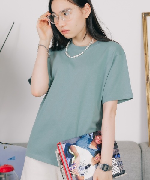 LIFEMAX(ライフマックス)の「▲LIFEMAX/ライフマックス スーパーヘビーウェイト 10.2OZ 半袖 無地 Tシャツ(Tシャツ/カットソー・メンズ・サンドベージュ/ブラック/カーキ/グレー/グレー系/ライトグリーン/ライトブルー/ネイビー/ライトピンク・S/M/L/XL)」の6枚目の写真