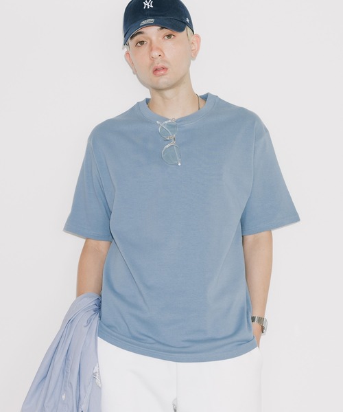 LIFEMAX(ライフマックス)の「▲LIFEMAX/ライフマックス スーパーヘビーウェイト 10.2OZ 半袖 無地 Tシャツ(Tシャツ/カットソー・メンズ・サンドベージュ/ブラック/カーキ/グレー/グレー系/ライトグリーン/ライトブルー/ネイビー/ライトピンク・S/M/L/XL)」の7枚目の写真
