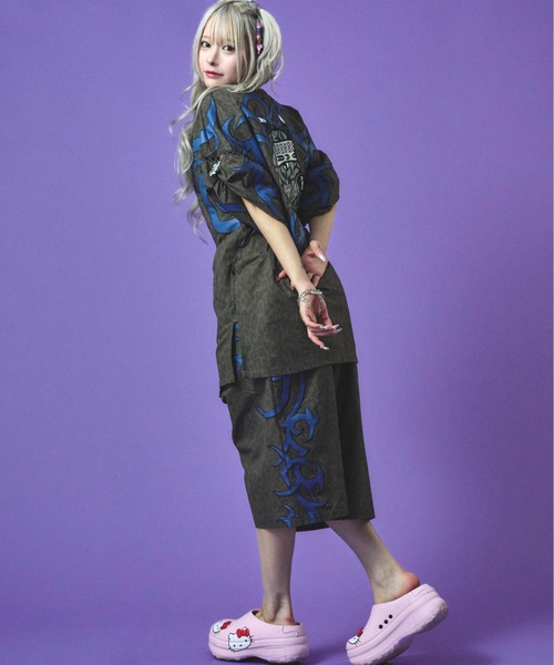 GALFY(ガルフィー)の「GALFY-部族長甚平(シャツ/ブラウス・メンズ・グレー/ブラック/ホワイト・L/XL)」の16枚目の写真
