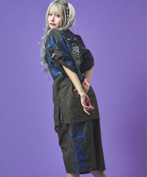 GALFY(ガルフィー)の「GALFY-部族長甚平(シャツ/ブラウス・メンズ・グレー/ブラック/ホワイト・L/XL)」の18枚目の写真