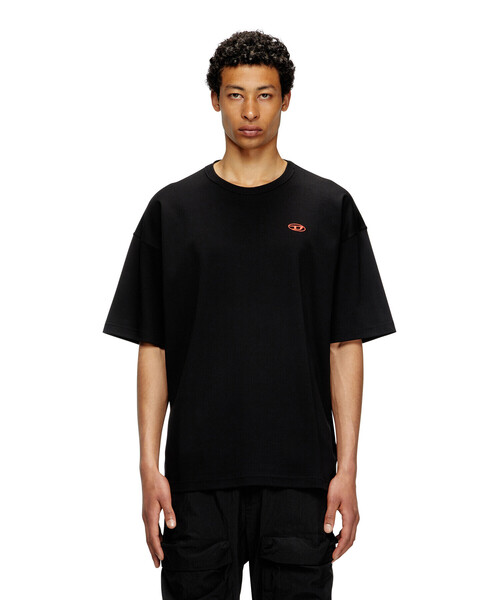 【関税込み】Diesel ブラック T-Boxket Tシャツ Men's T-shirt with Diesel patch logo | Black | Diesel