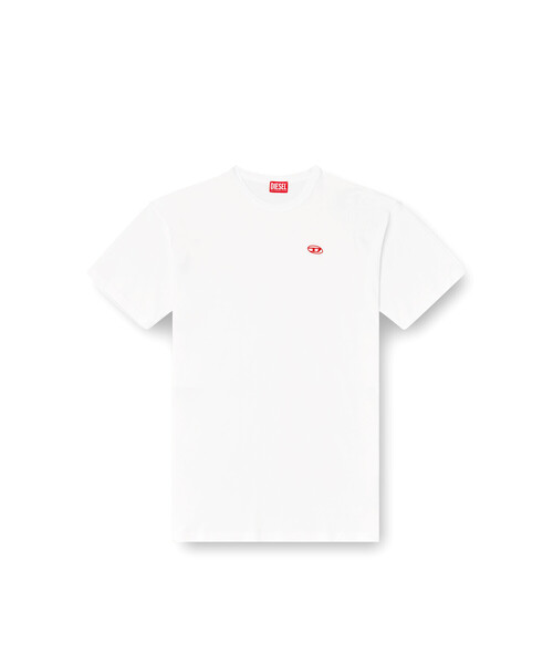 Tシャツ・カットソー DIESEL FW25 T-BOXT-T6 (A185350AIJU 9XX) Men's T-shirt with red Oval D | Black | Diesel
