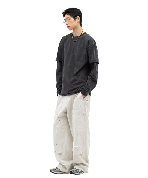 パンツ Euro antique pants vintage pants Euro antique linen pants(remake) / ユーロアンティークリネン
