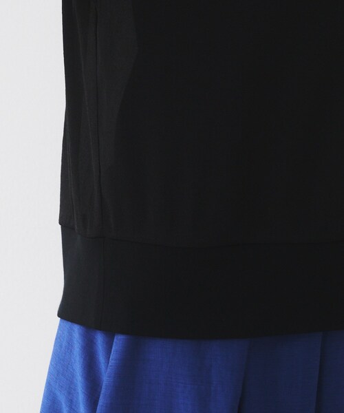 UNTITLED（アンタイトル）の「【洗える/ストレッチ性/短丈】クルーネックシアーカーディガン（カーディガン/ボレロ・レディース・ブラック/オフホワイト/ライトグレー・44/48/00/02/04）」の9枚目の写真