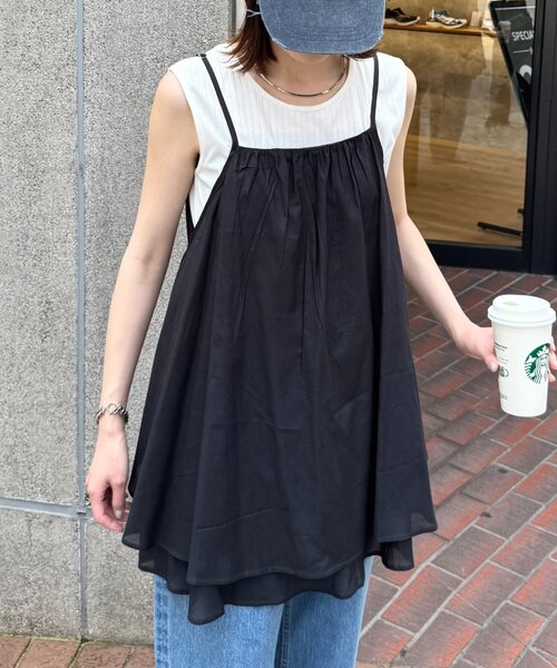 CIAOPANIC TYPY（チャオパニックティピー）の「【India】スシボイルキャミチュニック（キャミソール・レディース・ブラウン/サックスブルー/ブラック・ONE SIZE）」の14枚目の写真