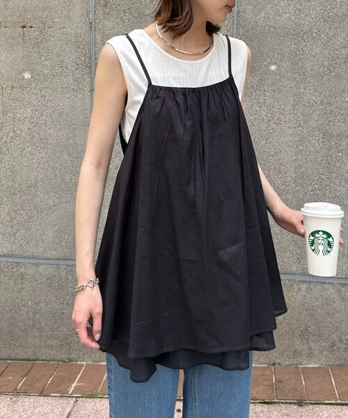 CIAOPANIC TYPY（チャオパニックティピー）の「【India】スシボイルキャミチュニック（キャミソール・レディース・ブラウン/サックスブルー/ブラック・ONE SIZE）」の16枚目の写真