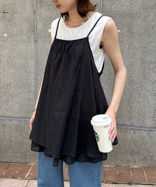 CIAOPANIC TYPY（チャオパニックティピー）の「【India】スシボイルキャミチュニック（キャミソール・レディース・ブラウン/サックスブルー/ブラック・ONE SIZE）」の17枚目の写真