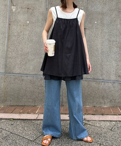 CIAOPANIC TYPY（チャオパニックティピー）の「【India】スシボイルキャミチュニック（キャミソール・レディース・ブラウン/サックスブルー/ブラック・ONE SIZE）」の19枚目の写真