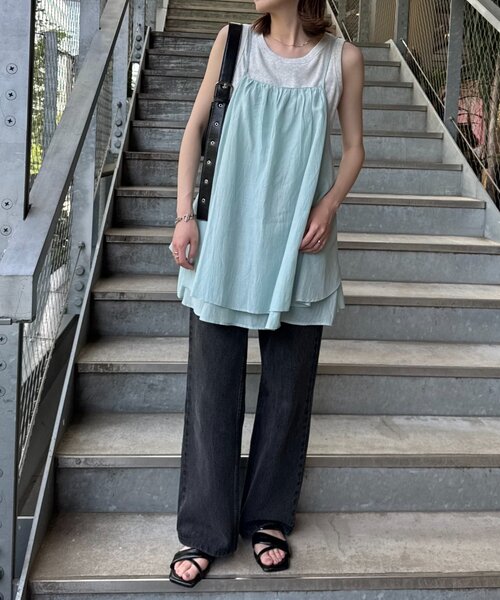 CIAOPANIC TYPY（チャオパニックティピー）の「【India】スシボイルキャミチュニック（キャミソール・レディース・ブラウン/サックスブルー/ブラック・ONE SIZE）」の8枚目の写真