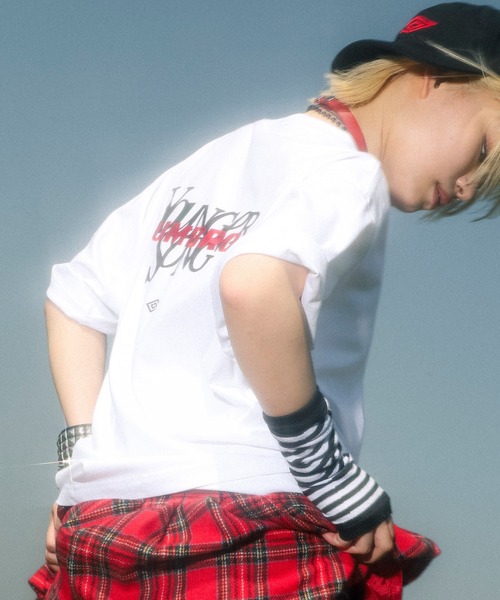 younger song（ヤンガーソング）の「【限定】UMBRO/アンブロ 半袖 Tシャツ Younger Song コラボレーション MRYS-T001（Tシャツ/カットソー・メンズ・チャコールグレー/ネイビー/ブラウン/ホワイト/ブラック/リアルツリーカモ/ピンク・L/M/S/LL）」の8枚目の写真