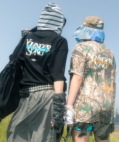 younger song（ヤンガーソング）の「【限定】UMBRO/アンブロ 半袖 Tシャツ Younger Song コラボレーション MRYS-T001（Tシャツ/カットソー・メンズ・チャコールグレー/ネイビー/ブラウン/ホワイト/ブラック/リアルツリーカモ/ピンク・L/M/S/LL）」の14枚目の写真