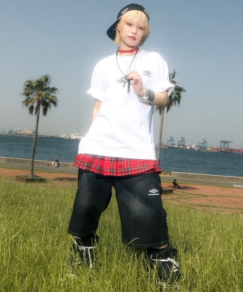 younger song（ヤンガーソング）の「【限定】UMBRO/アンブロ 半袖 Tシャツ Younger Song コラボレーション MRYS-T001（Tシャツ/カットソー・メンズ・チャコールグレー/ネイビー/ブラウン/ホワイト/ブラック/リアルツリーカモ/ピンク・L/M/S/LL）」の10枚目の写真