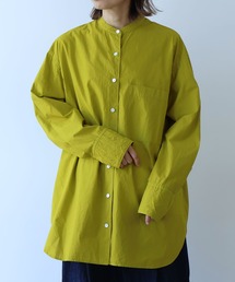 yuni | △コットンキャッチワッシャーmoe sleeves バックリボンブラウス(シャツ/ブラウス)