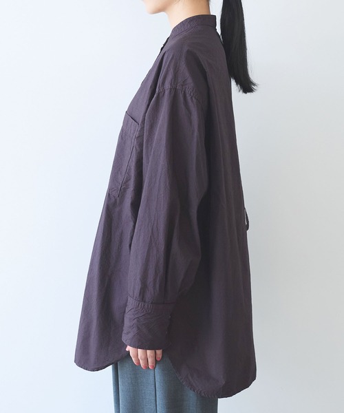 yuni コットンキャッチワッシャーmoe sleevesバックリボンブラウス AMBIDEX Store ○コットンキャッチワッシャーmoe sleeves バック