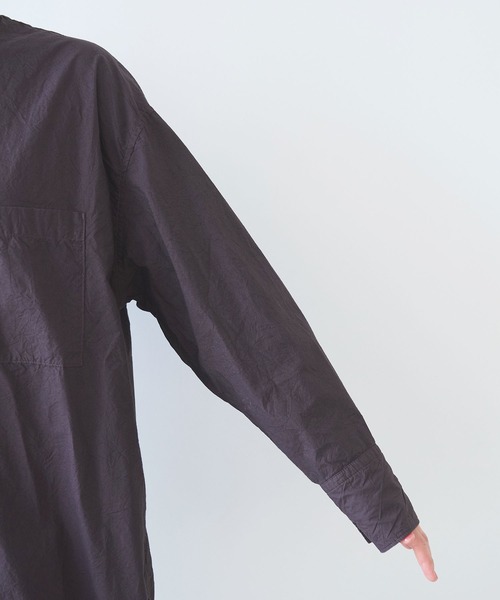 コットンキャッチワッシャーmoe sleeves バックリボンブラウス