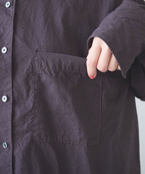 yuni（ユニ　）の「△コットンキャッチワッシャーmoe sleeves バックリボンブラウス（シャツ/ブラウス・レディース・ホワイト/ブラック/ダークブラウン/イエロー/ブルー/ライラック・FREE）」の14枚目の写真