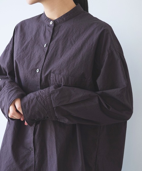 yuni コットンキャッチワッシャーmoe sleevesバックリボンブラウス AMBIDEX Store △○コットンキャッチワッシャーmoe sleeves
