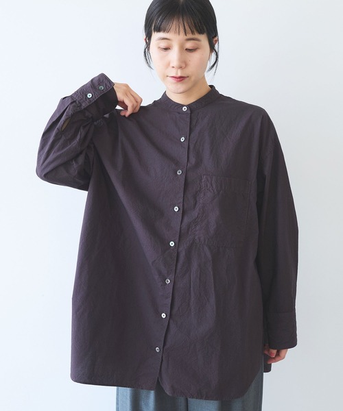 yuni コットンキャッチワッシャーmoe sleevesバックリボンブラウス コットンキャッチワッシャーmoe sleeves バックリボンブラウス