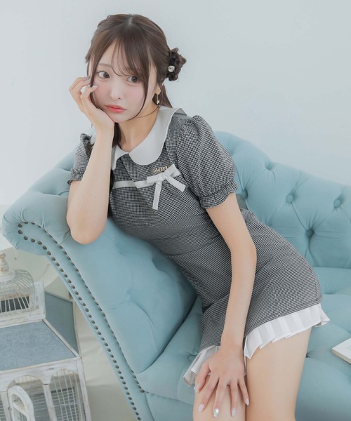 セール】Gingham Check Mini One-piece/ギンガムチェックミニ