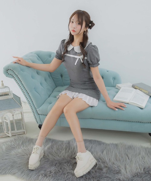 セール】Gingham Check Mini One-piece/ギンガムチェックミニ