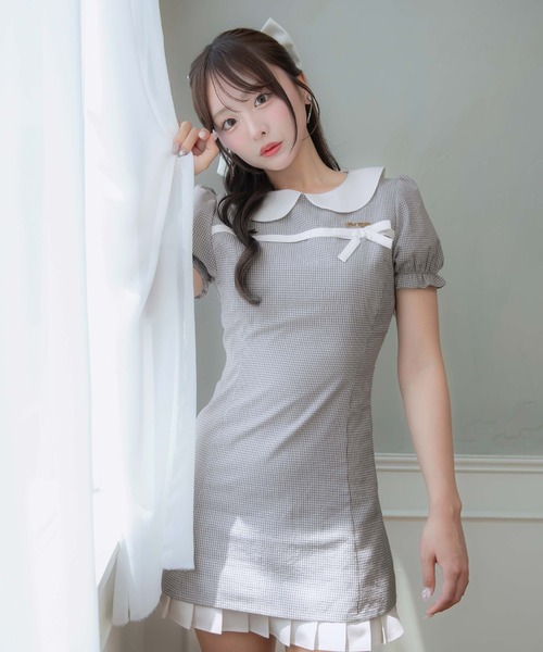 サマーセール★ 美品❤︎ クレージュ　ワンピ ギンガムチェック　サイズ40 楽天市場】ギャザーフロントベアギンガムワンピース チェック柄