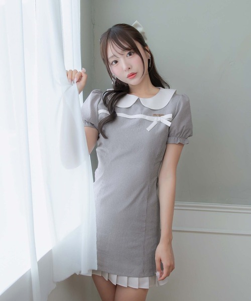 セール】Gingham Check Mini One-piece/ギンガムチェックミニ