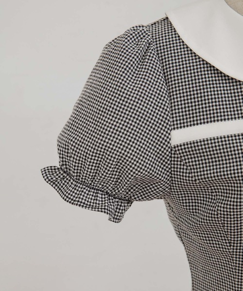 Harurun　エムミーエメ　ギンガムチェックミニワンピース セール】Gingham Check Mini One-piece/ギンガムチェックミニ