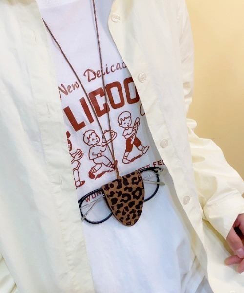 Made in I（メイドインアイ）の「オーバルメガネストラップ（メガネ・レディース・シルバー/アイボリー/ブラック/ブラウン系その他/ブラウン/レオパード・FREE）」の22枚目の写真