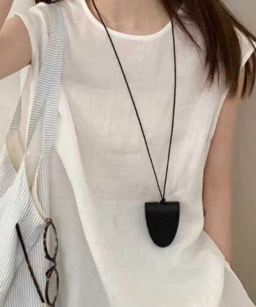 Made in I（メイドインアイ）の「オーバルメガネストラップ（メガネ・レディース・シルバー/アイボリー/ブラック/ブラウン系その他/ブラウン/レオパード・FREE）」の9枚目の写真