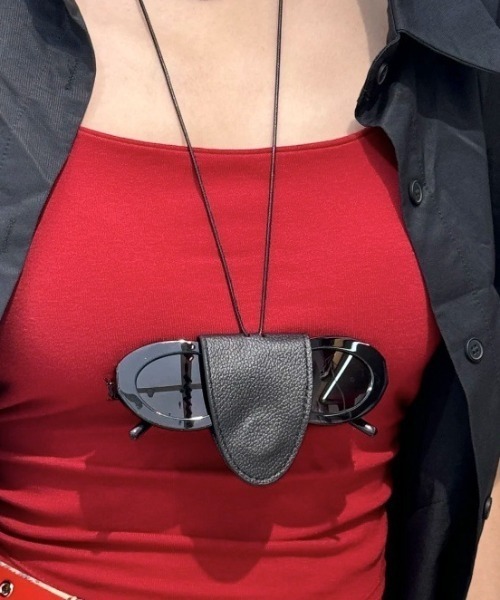 Made in I（メイドインアイ）の「オーバルメガネストラップ（メガネ・レディース・シルバー/アイボリー/ブラック/ブラウン系その他/ブラウン/レオパード・FREE）」の15枚目の写真