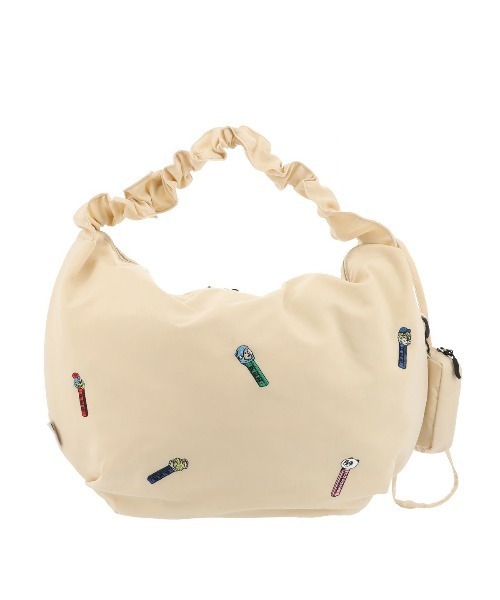 SALON de RUBAN（サロンドルヴァン）の「【SALON de RUBAN / サロン ド ルヴァン】 × PEZ ビッグショルダーバッグ（ショルダーバッグ・レディース・ブラック/アイボリー/ライトグレー/モカ・FREE）」の2枚目の写真