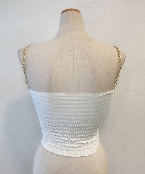 PRIVATE  BEACH（プライベートビーチ）の「ファンシーツイードコルセットベアトップ（タンクトップ・レディース・ブラック/ピンク/ホワイト・FREE）」の18枚目の写真