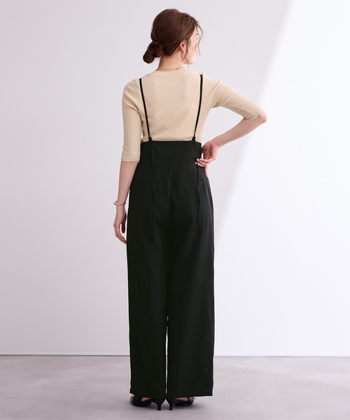 UR'S（ユアーズ）の「タックワイドサロペット（サロペット/オーバーオール・レディース・グレー/ブラック・M）」の7枚目の写真