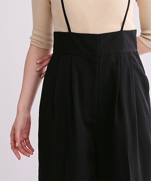 UR'S（ユアーズ）の「タックワイドサロペット（サロペット/オーバーオール・レディース・グレー/ブラック・M）」の5枚目の写真