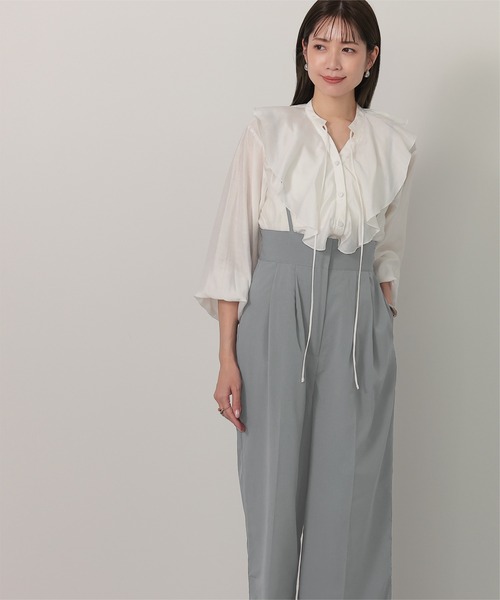 UR'S（ユアーズ）の「タックワイドサロペット（サロペット/オーバーオール・レディース・グレー/ブラック・M）」の18枚目の写真