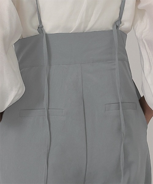 UR'S（ユアーズ）の「タックワイドサロペット（サロペット/オーバーオール・レディース・グレー/ブラック・M）」の14枚目の写真