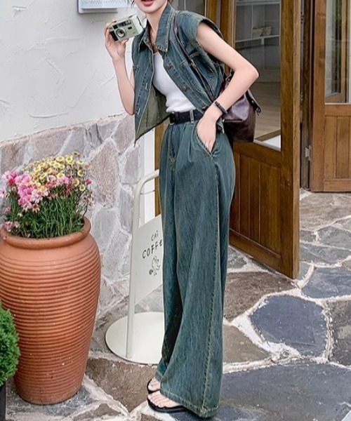 ILY a LONG TEMPS　セットアップ　3点セット　デニム ILY a LONG TEMPS セットアップ 3点セット デニム ILY a LONG TEMPS